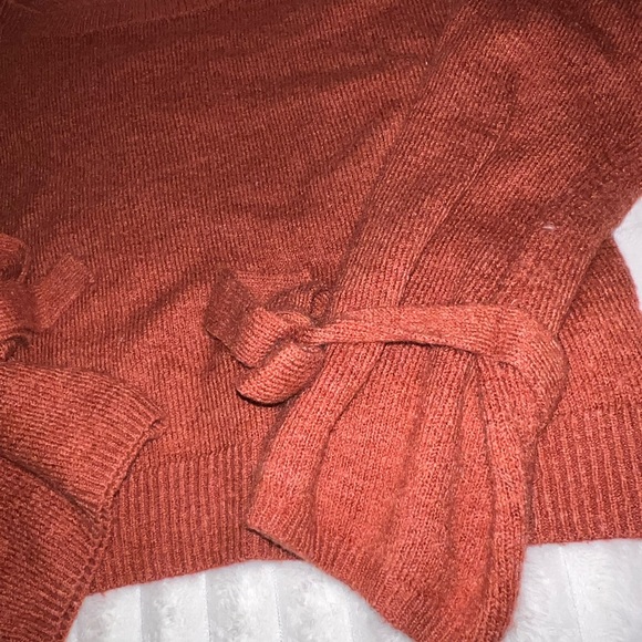Forever 21 Rust Medium Cropped Sweater with Bow Details - Picture 4 of 10
